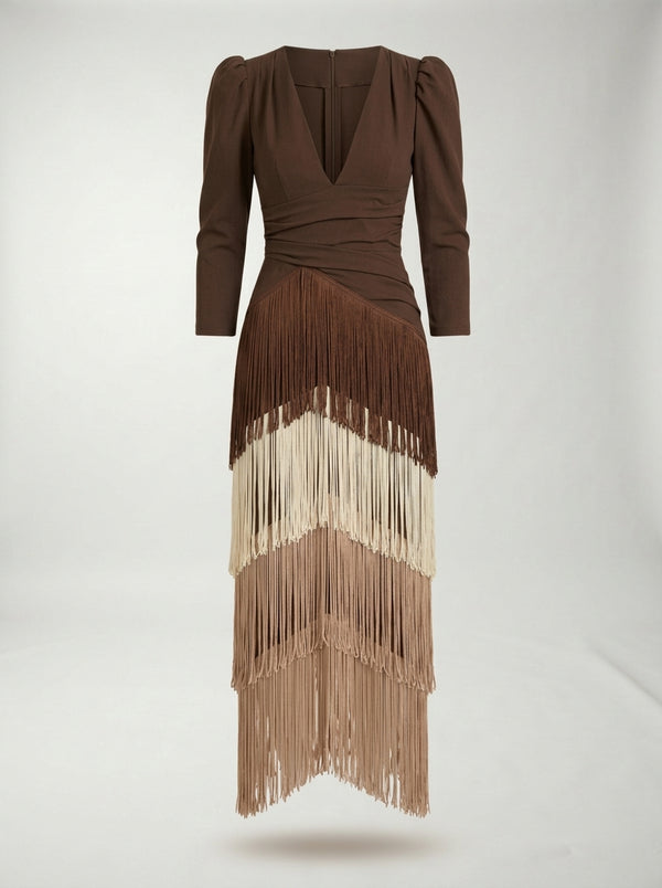 Vestido Flecos