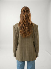Blazer A Quadri Beige