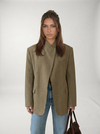 Blazer A Quadri Beige